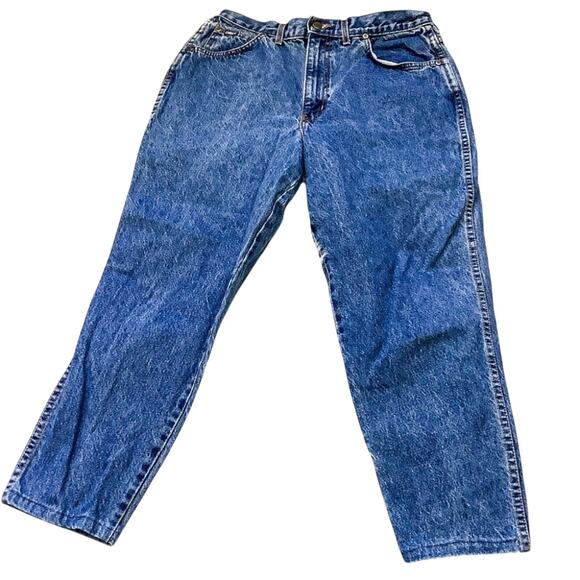 Chic Made in the USA Mom Jeans Short Size 16 Petite Cute Vintage Summer Blue - Picture 1 of 12